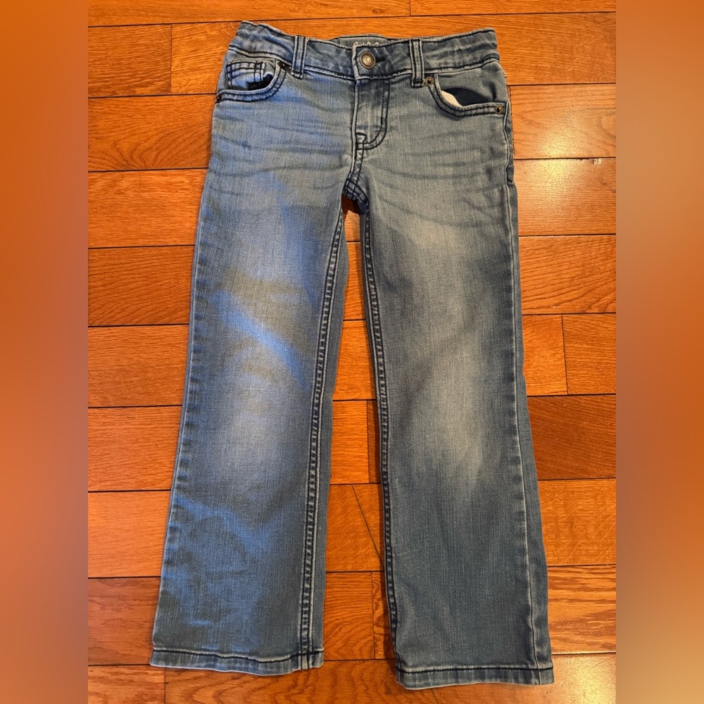 Cat & Jack Girls 4T Bootcut Jeans – Super Stretch Denim- Adjustable Waist